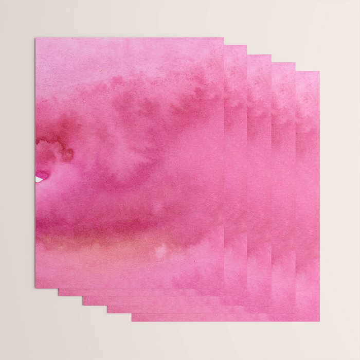Blush pink magenta watercolor paint gradient Wrapping Paper Gallery Image 3