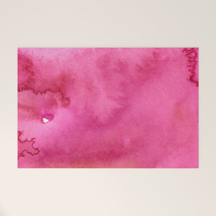 Blush pink magenta watercolor paint gradient Welcome Mat Gallery Image 1