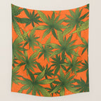 Cannabis Leaves Garden Wall Tapestry Gallery Image 4