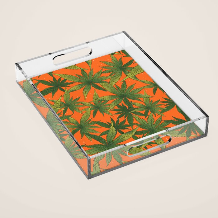 Cannabis Leaves Garden Acrylic Tray Gallery Image 1