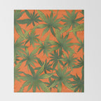 Cannabis Leaves Garden Throw Blanket Gallery Image 2