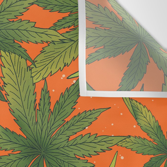 Cannabis Leaves Garden Wall Tapestry Gallery Image 3