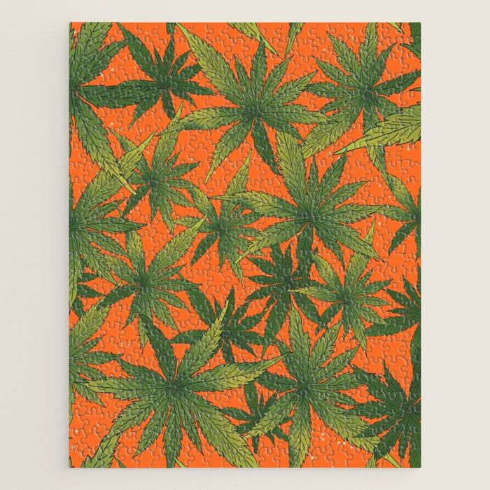 Cannabis Leaves Garden Jigsaw Puzzle Gallery Image 1