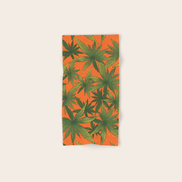 Cannabis Leaves Garden Bath Towel Gallery Image 1
