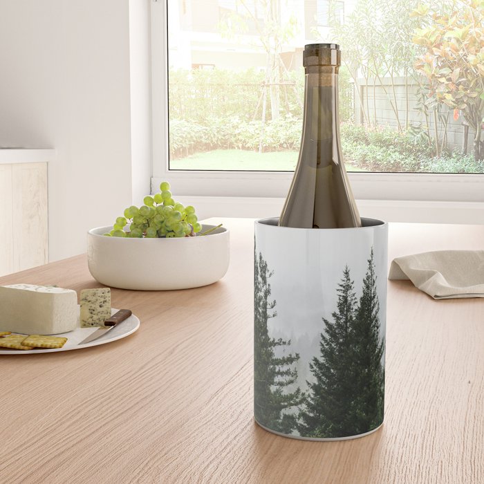 Wanderlust Forest V - Mountain Adventure in Foggy Woods Wine Chiller Gallery Image 4