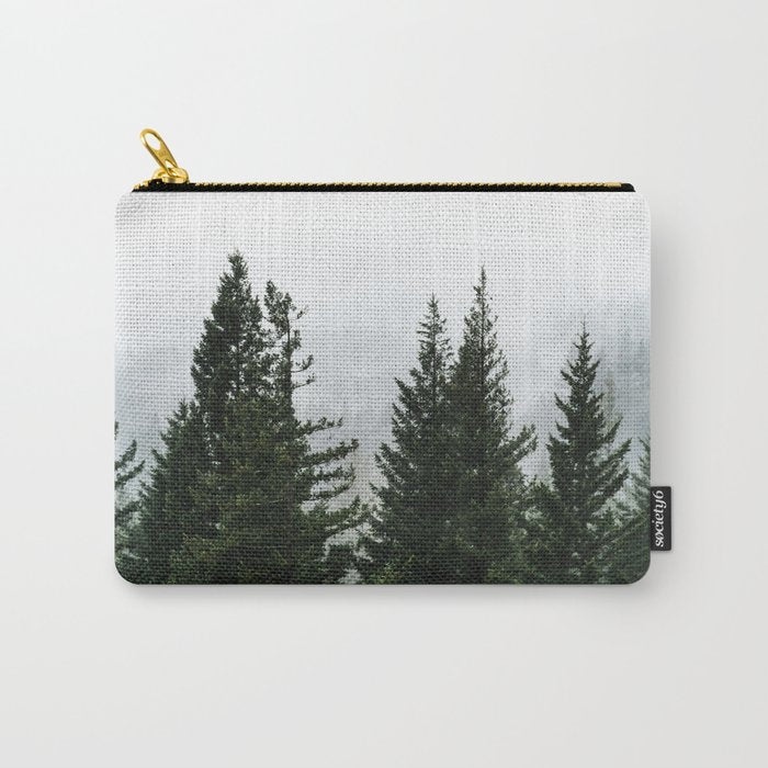 Wanderlust Forest V - Mountain Adventure in Foggy Woods Carry All Pouch Gallery Image 1