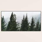Wanderlust Forest V - Mountain Adventure in Foggy Woods Desk Mat Gallery Image 3