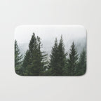 Wanderlust Forest V - Mountain Adventure in Foggy Woods Bath Mat Gallery Image 1
