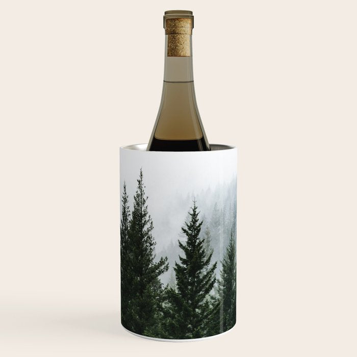 Wanderlust Forest V - Mountain Adventure in Foggy Woods Wine Chiller Gallery Image 3