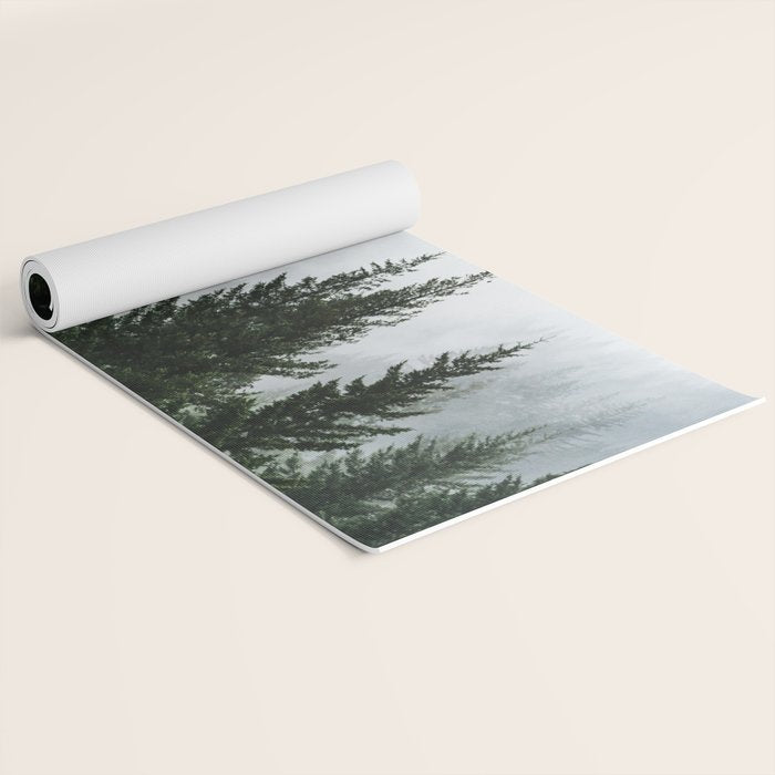 Wanderlust Forest V - Mountain Adventure in Foggy Woods Yoga Mat Gallery Image 2