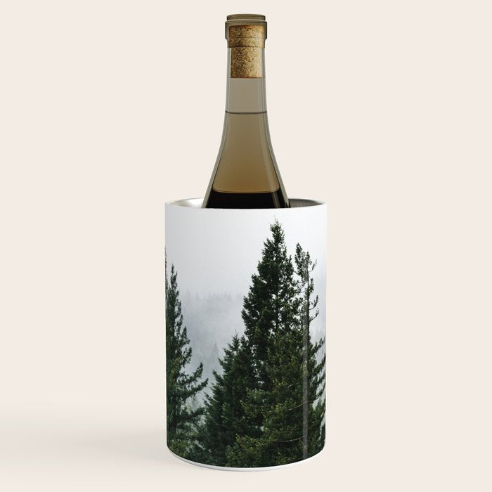 Wanderlust Forest V - Mountain Adventure in Foggy Woods Wine Chiller Gallery Image 2