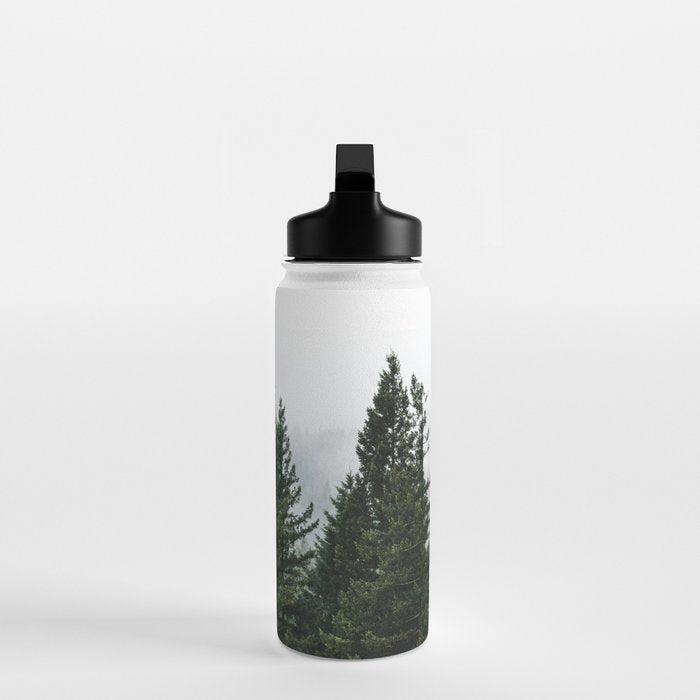 Wanderlust Forest V - Mountain Adventure in Foggy Woods Water Bottle Gallery Image 3