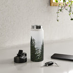 Wanderlust Forest V - Mountain Adventure in Foggy Woods Water Bottle Gallery Image 4