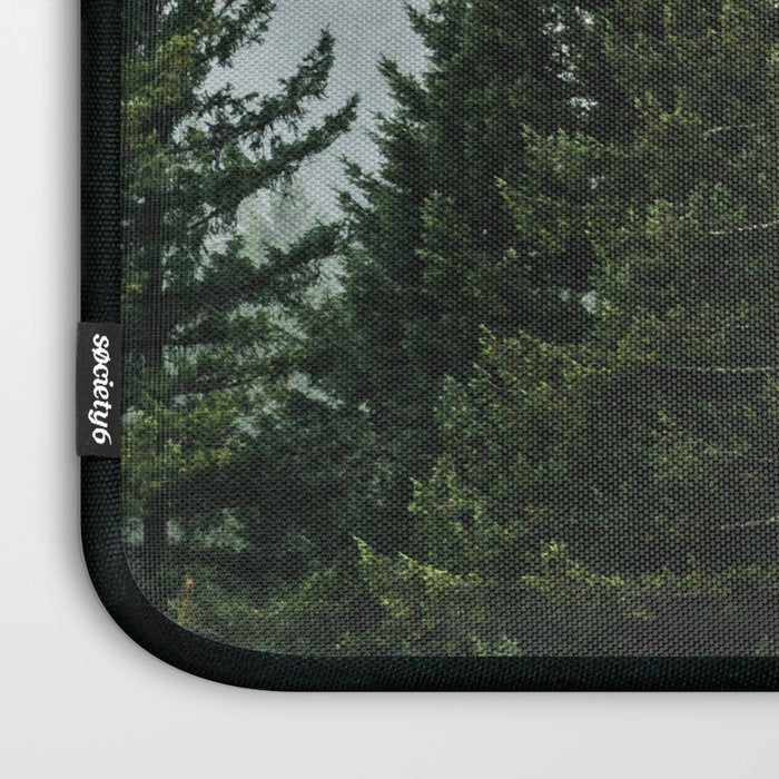 Wanderlust Forest V - Mountain Adventure in Foggy Woods Laptop Sleeve Gallery Image 3