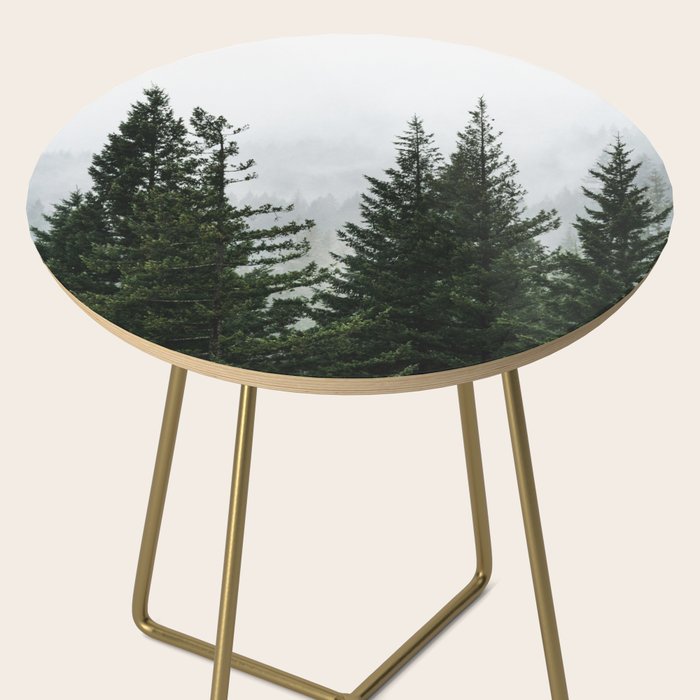 Wanderlust Forest V - Mountain Adventure in Foggy Woods Side Table Gallery Image 2