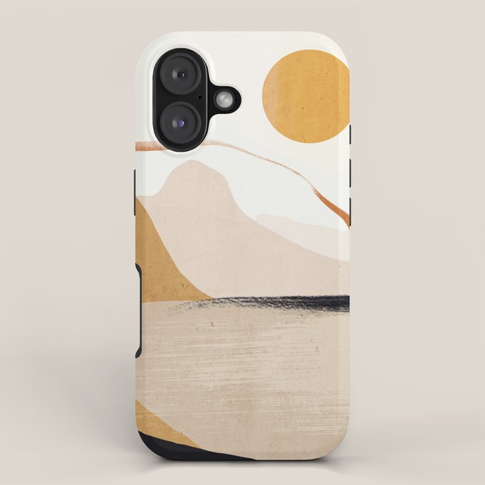 Minimal Abstract Art Landscape 31 iPhone Case Gallery Image 1