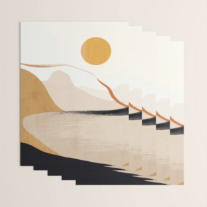 Minimal Abstract Art Landscape 31 Wrapping Paper Gallery Image 3