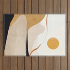 Minimal Abstract Art Landscape 31 Outdoor Rug Gallery Image 1