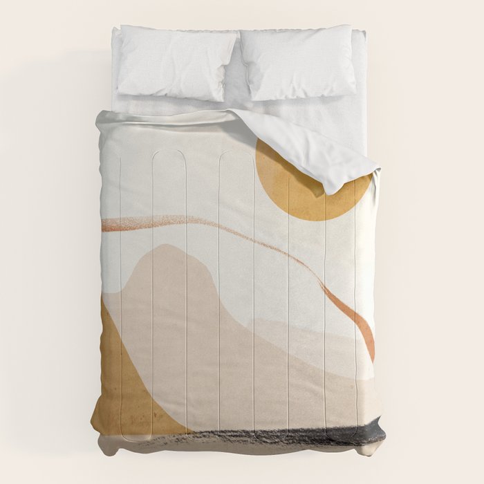 Minimal Abstract Art Landscape 31 Comforter Gallery Image 1