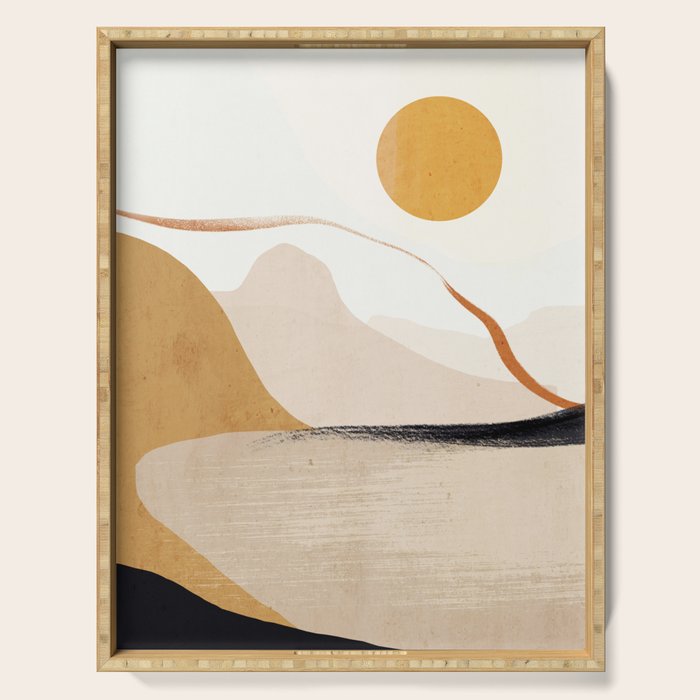 Minimal Abstract Art Landscape 31 Serving Tray Gallery Image 1