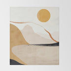 Minimal Abstract Art Landscape 31 Throw Blanket Gallery Image 2