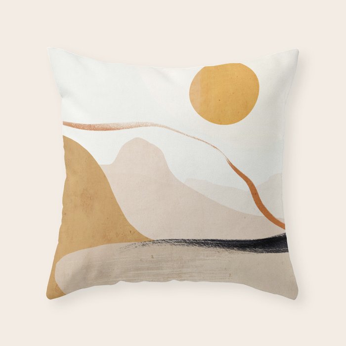Minimal Abstract Art Landscape 31 Throw Pillow Gallery Image 1