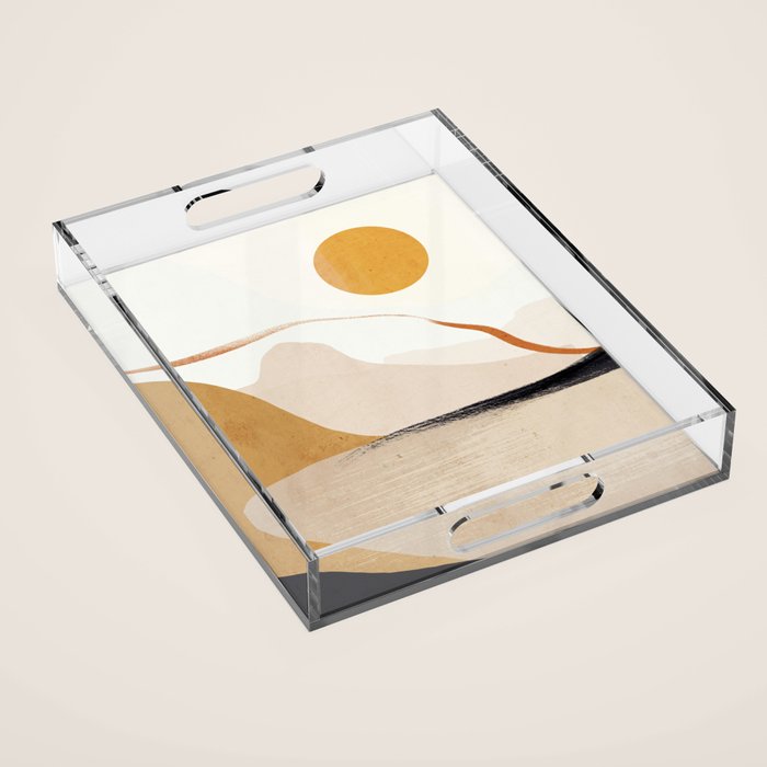 Minimal Abstract Art Landscape 31 Acrylic Tray Gallery Image 1