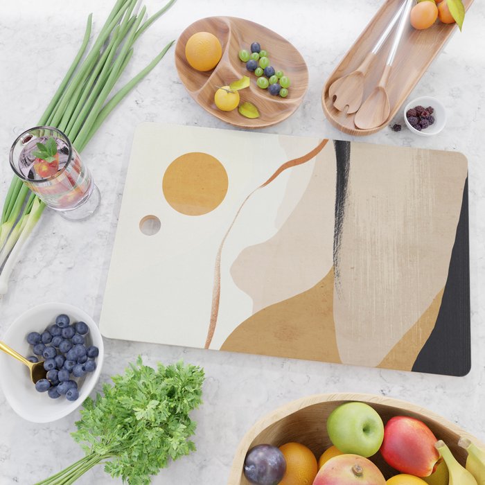 Minimal Abstract Art Landscape 31 Cutting Board Gallery Image 2