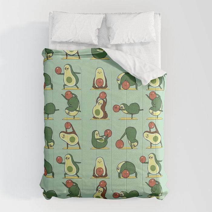 Avocado Yoga With The Seed Comforter Gallery Image 1