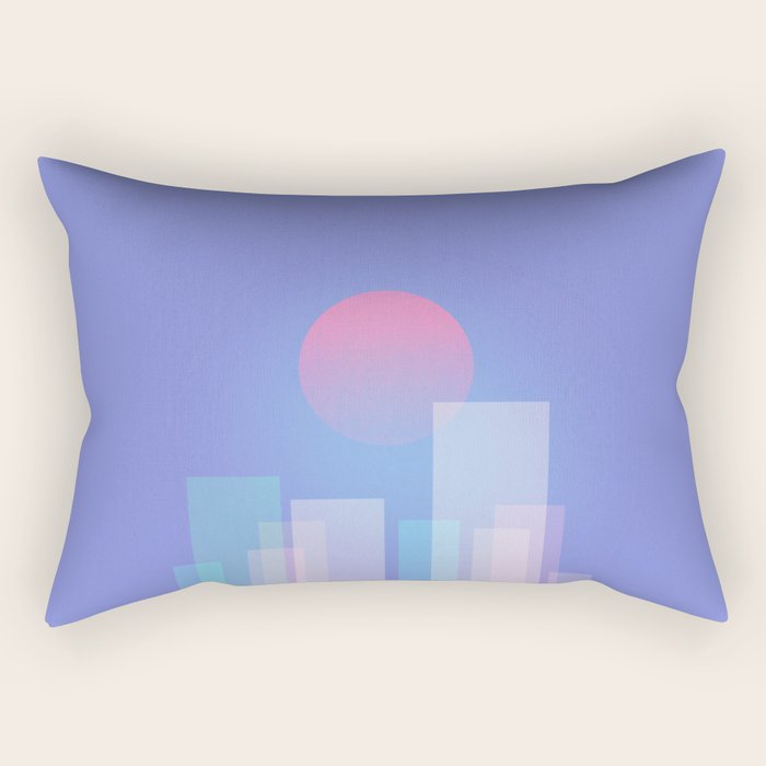 Abstract geometric pixel city 6 Rectangular Pillow Gallery Image 2