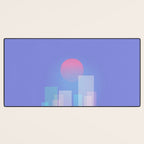 Abstract geometric pixel city 6 Desk Mat Gallery Image 3