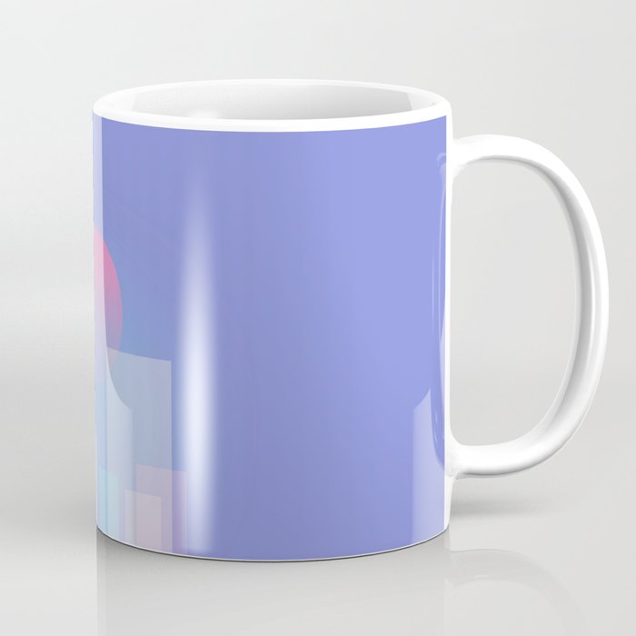 Abstract geometric pixel city 6 Coffee Mug Gallery Image 1