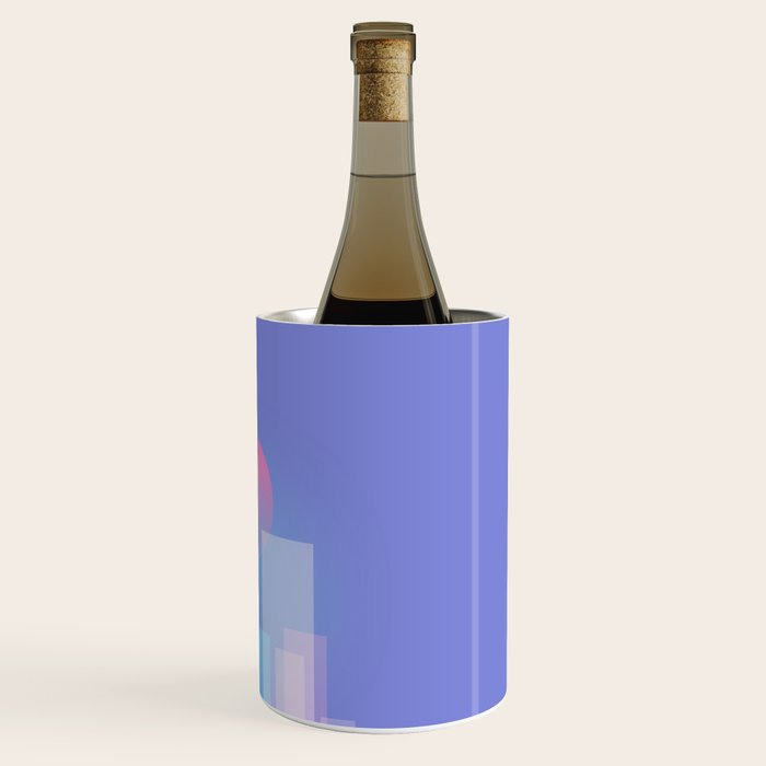 Abstract geometric pixel city 6 Wine Chiller Gallery Image 3