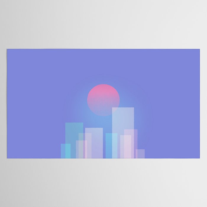 Abstract geometric pixel city 6 Tablecloth Gallery Image 2