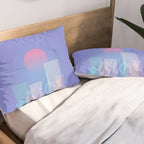 Abstract geometric pixel city 6 Pillow Sham Gallery Image 2