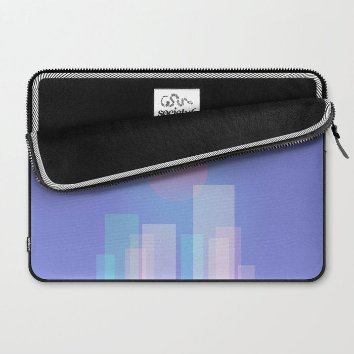 Abstract geometric pixel city 6 Laptop Sleeve Gallery Image 2
