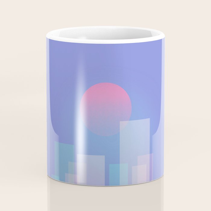 Abstract geometric pixel city 6 Coffee Mug Gallery Image 4