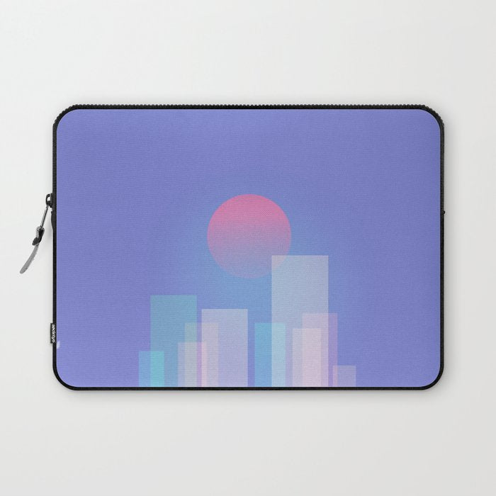 Abstract geometric pixel city 6 Laptop Sleeve Gallery Image 1