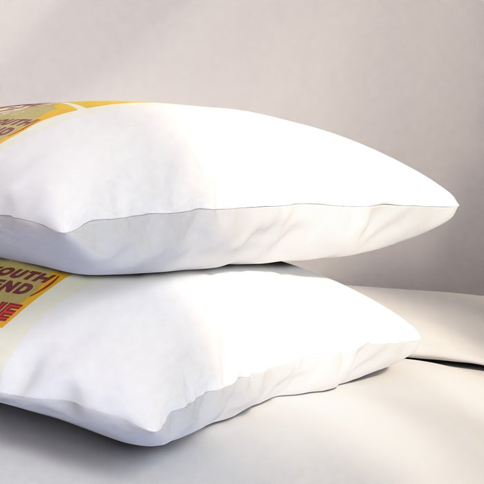 1926 Notre Dame By South Shore Line Advertising Poster Pillow Sham Gallery Image 3