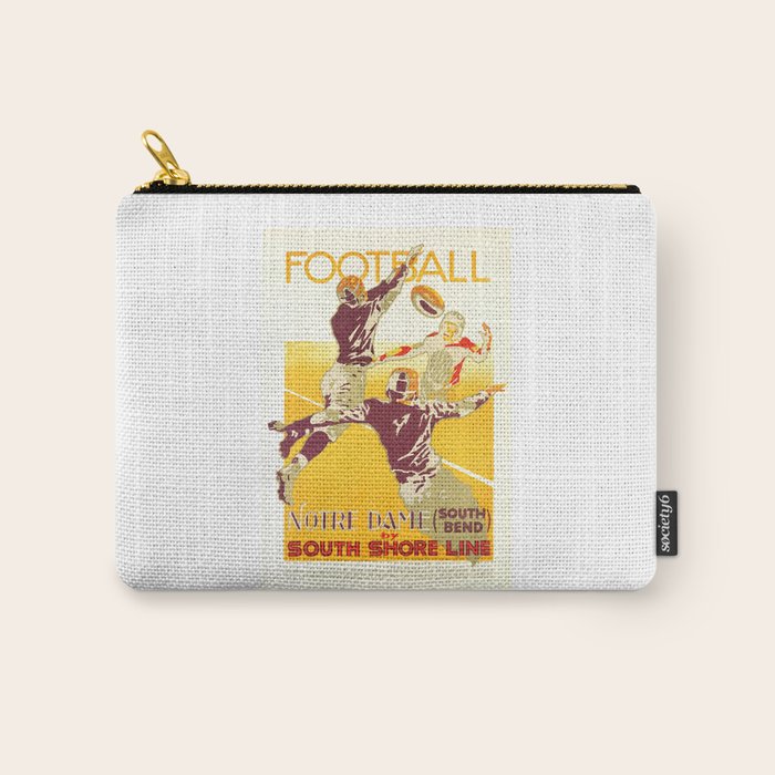 1926 Notre Dame By South Shore Line Advertising Poster Carry All Pouch Gallery Image 1