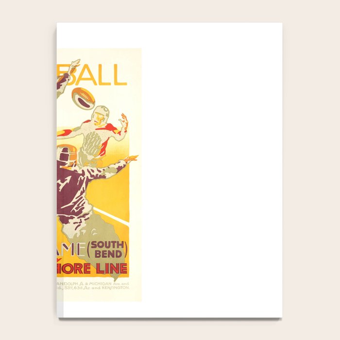 1926 Notre Dame By South Shore Line Advertising Poster Notebook Gallery Image 4