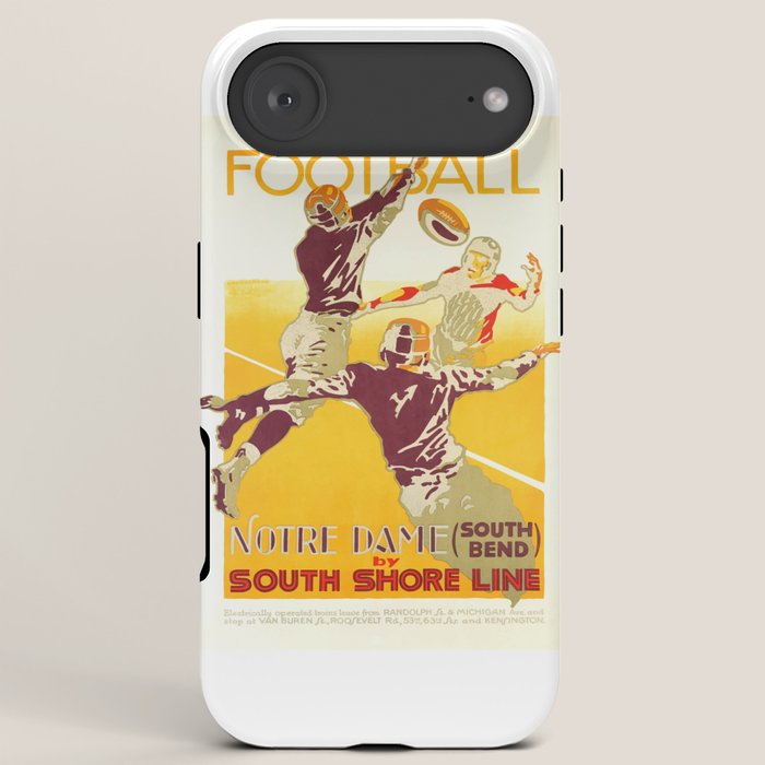1926 Notre Dame By South Shore Line Advertising Poster iPhone Case Gallery Image 6
