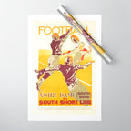 1926 Notre Dame By South Shore Line Advertising Poster Wrapping Paper Gallery Image 1