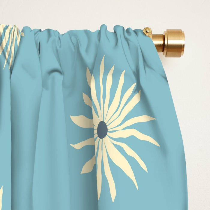 Retro Sun - Blue Sky Window Curtain Gallery Image 2