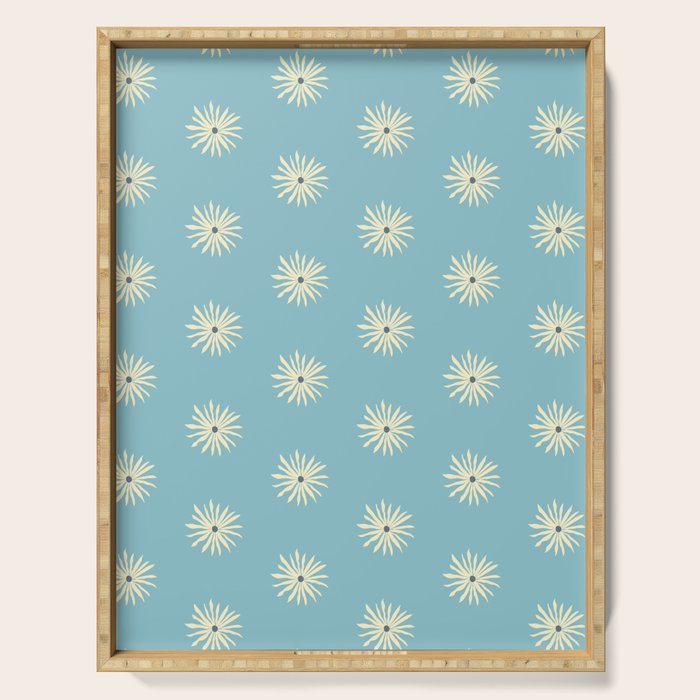 Retro Sun - Blue Sky Serving Tray Gallery Image 1