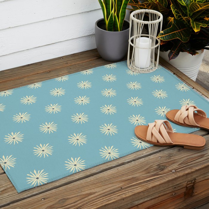 Retro Sun - Blue Sky Outdoor Rug Gallery Image 2