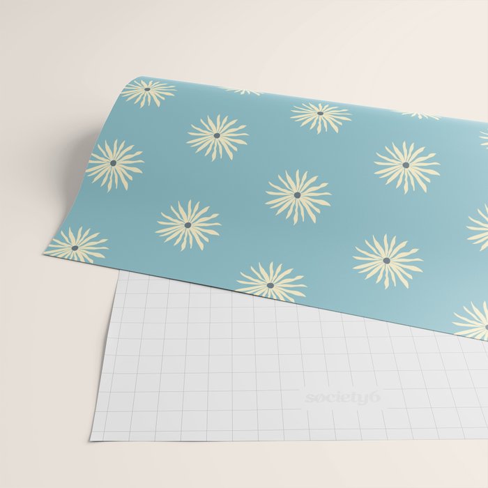 Retro Sun - Blue Sky Wrapping Paper Gallery Image 2