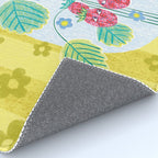 Sweet Strawberry Plant Friends in Yellow & Pink Rug Gallery Image 4