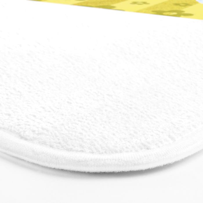 Sweet Strawberry Plant Friends in Yellow & Pink Bath Mat Gallery Image 3