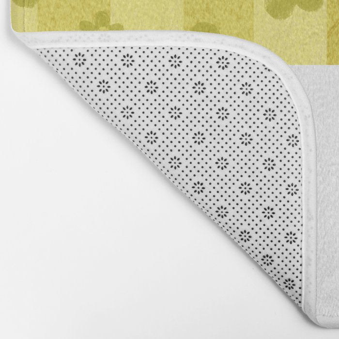 Sweet Strawberry Plant Friends in Yellow & Pink Bath Mat Gallery Image 2